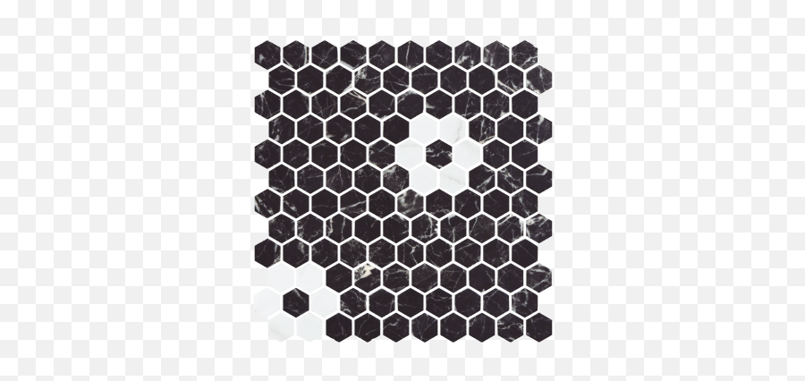 Onix Patterns U2014 Statements Tile - Black Hex With White Flower Emoji,Flower Pattern Png