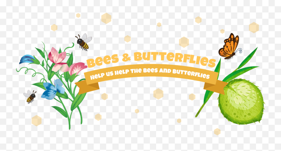 Library Of Flower Bee And Butterfly Black And White Png - Bees And Butterflies Logo Emoji,Butterfly Clipart Black And White