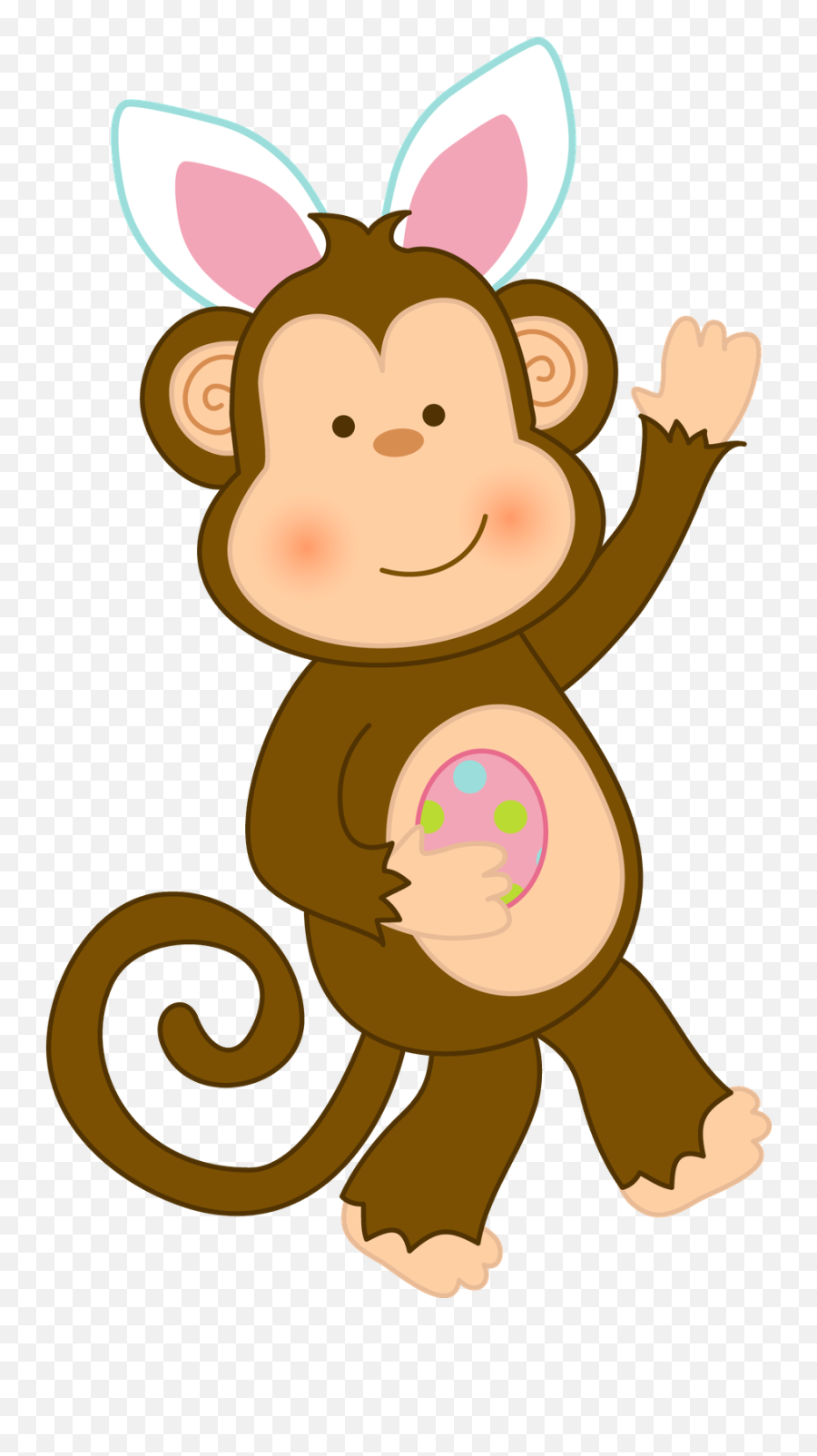 Easter Clipart Monkey Easter Monkey - Monkey Easter Clipart Emoji,Easter Clipart