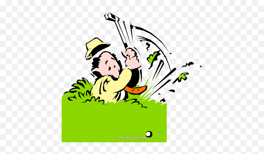 Cartoon Golfer Royalty Free Vector Clip Art Illustration Emoji,Free Golfing Clipart