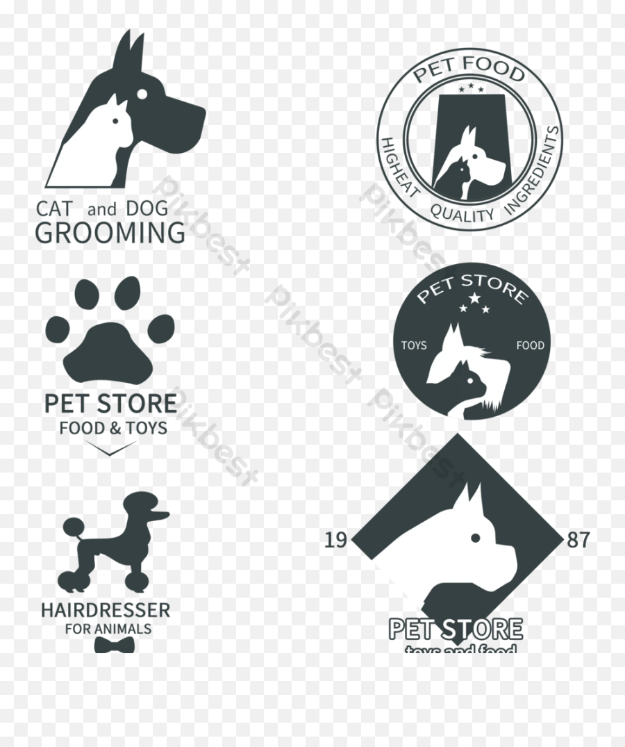 Dog Cartoon Vector Pet Icon Collection Psd Free Download Emoji,Cat Dog Clipart