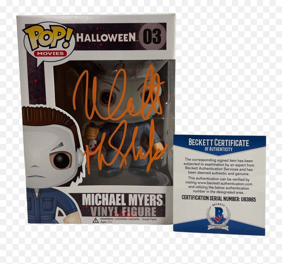 Nick Castle Signed Halloween The Shape Michael Myers Funko Autograph Beckett A Emoji,Michael Myers Transparent
