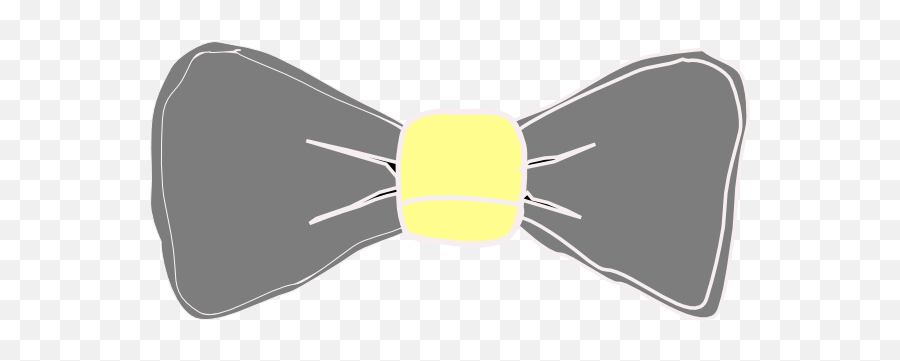 Yellow Gray Bow Tie Clip Art At Clkercom - Vector Clip Art Emoji,Clipart Bow Ties