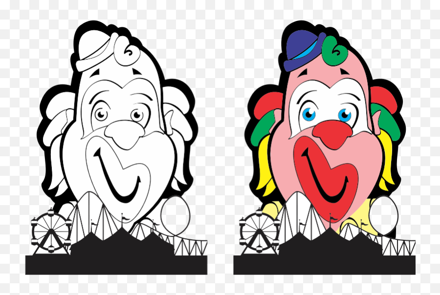 Clowns Carnival - Openclipart Emoji,Carnival Clipart Black And White