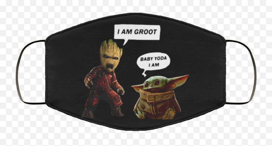 I Am Groot Baby Yoda I Am Face Mask Allblueteescom Emoji,Yoda Head Png