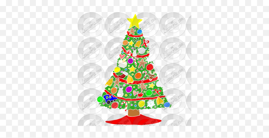 Christmas Tree Stencil For Classroom Therapy Use - Great Emoji,Christmas Tree Ornament Clipart