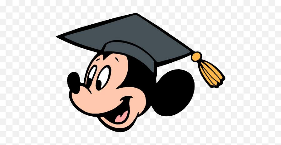 Mickey Mouse Graduation Clip Art Png - Mickey Mouse With Graduation Hat Emoji,Graduation Clipart