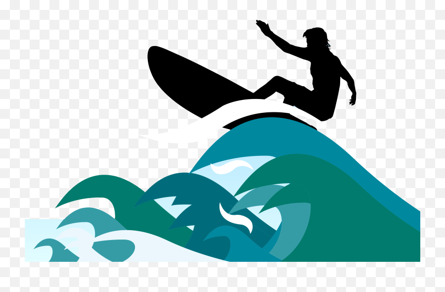 Download Surfing Surfboard Clip Art - Surf Png Emoji,Wave Clipart