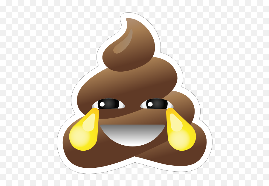 Crying With Laughter Poop Emoji Sticker 15233 - Poop Crying Emoji,Laughing Crying Emoji Transparent
