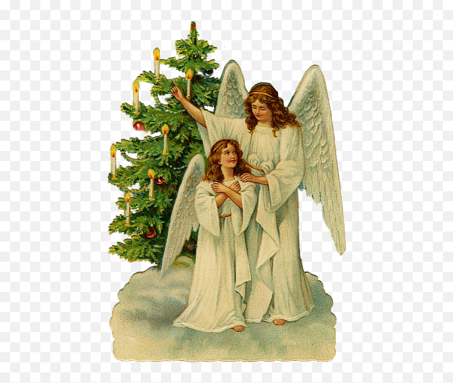 Download Hd Simplemente Ángeles Victorian Christmas Tree - Free Transparent Christmas Angels Clipart Emoji,Christmas Angel Clipart