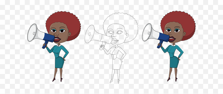 100 Free Afro - American U0026 African American Vectors Pixabay Loudspeaker Emoji,African American Woman Clipart