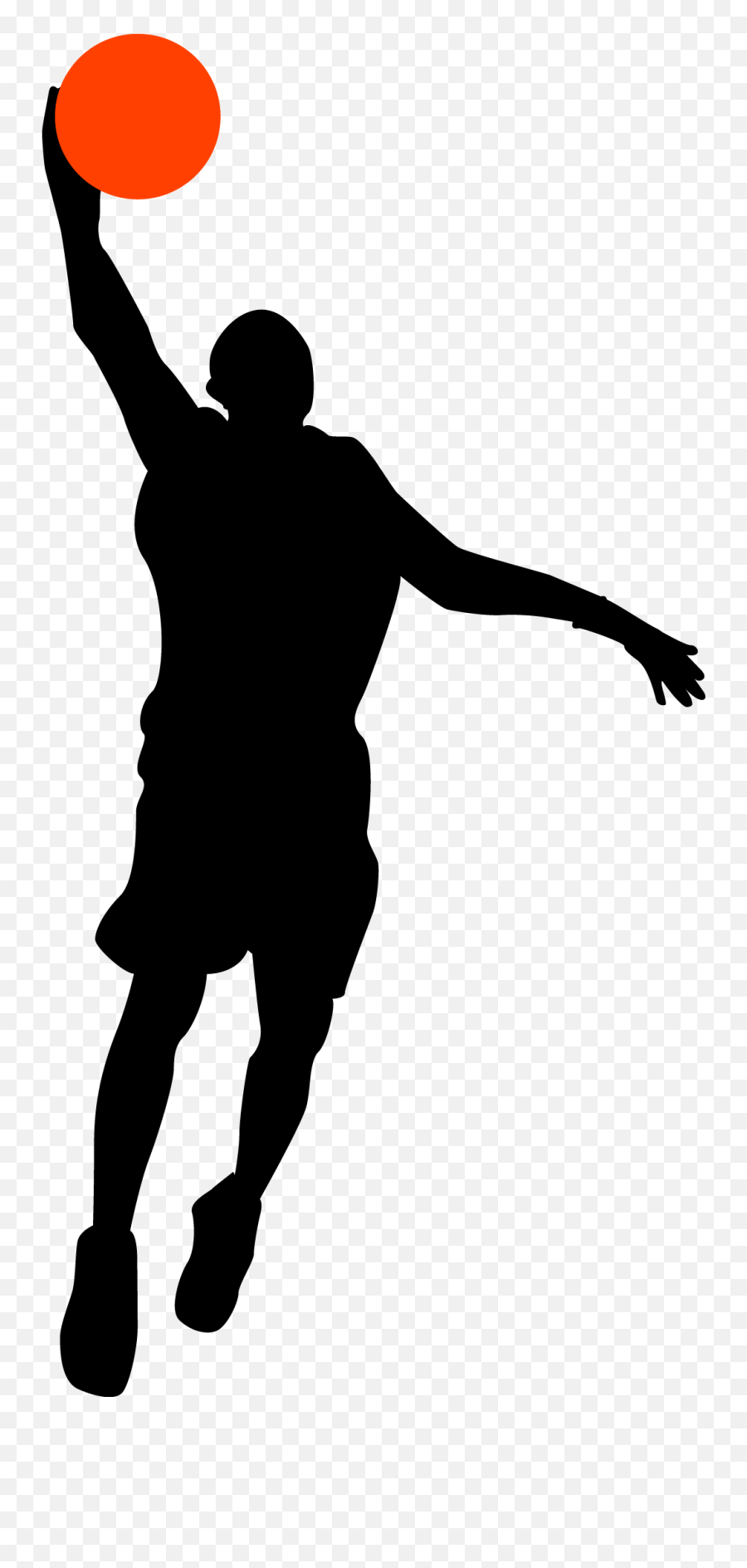 Basketball Player Sport Athlete Sticker - Silhouette Basketball Player Emoji,Basketball Silhouette Png