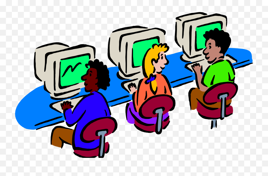 Student Computer Clip Art - Clip Art Computer Class Emoji,Computer Clipart