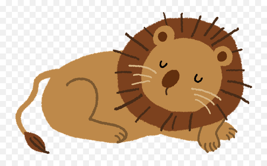 Lion Is Sleeping Clipart - Transparent Lion Sleeping Clipart Emoji,Sleeping Clipart