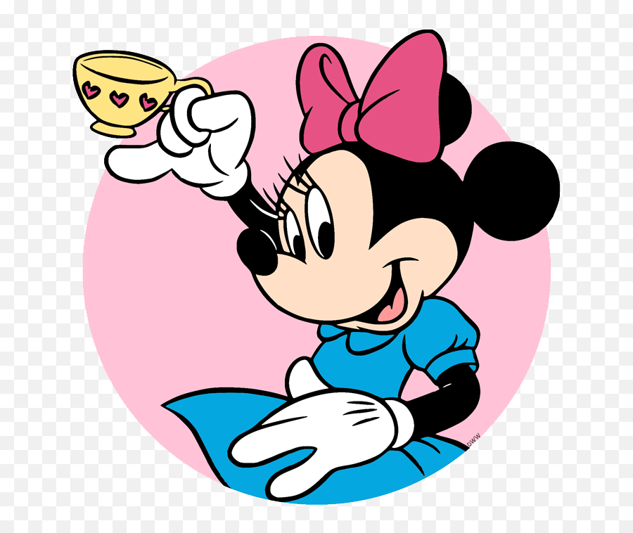 Minnie Mouse Clip Art - Minnie Mouse Holding A Tea Cup Emoji,Minnie Mouse Ears Clipart