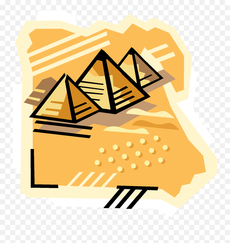 Cartoon Pyramids In Egypt - Cartoon Egypt Png Emoji,Pyramids Clipart