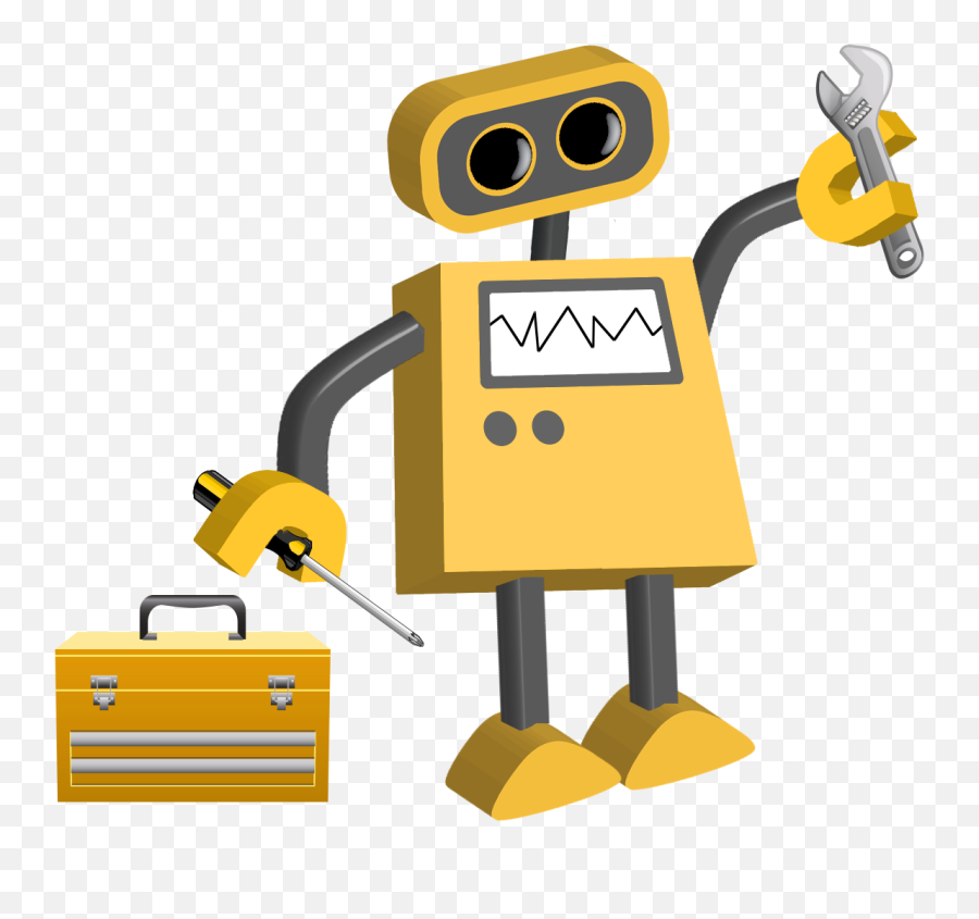 Cartoons With Transparent Backgrounds - Transparent Robot Clipart Png Emoji,Robot Transparent Background
