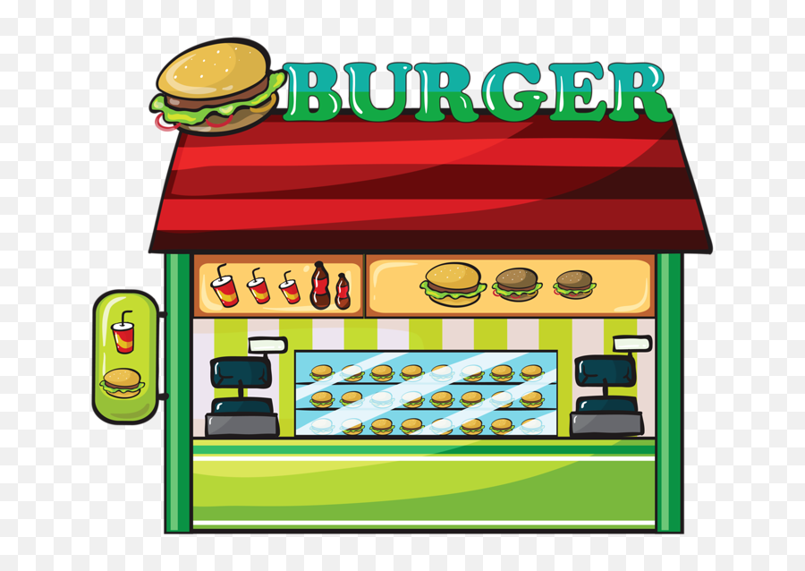 Fast Food Restaurant Hamburger Clip Art - Fast Food Restaurant Clipart Emoji,Restaurant Clipart