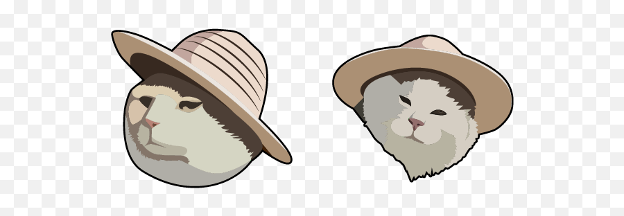 Straw Hat Cat Cursor - Sweezy Custom Cursors Emoji,Crying Cat Meme Transparent