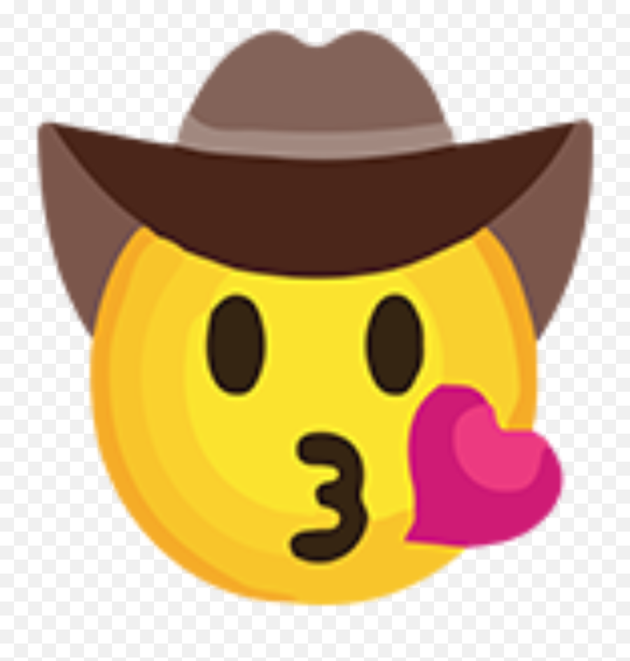 Kiss Cowboy Emoji,Kissing Emoji Png