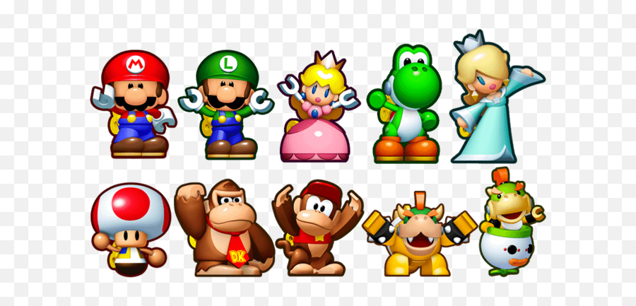 Mini Mario And Friends Amiibo Challenge Marches To Nintendo Emoji,Friends Playing Clipart