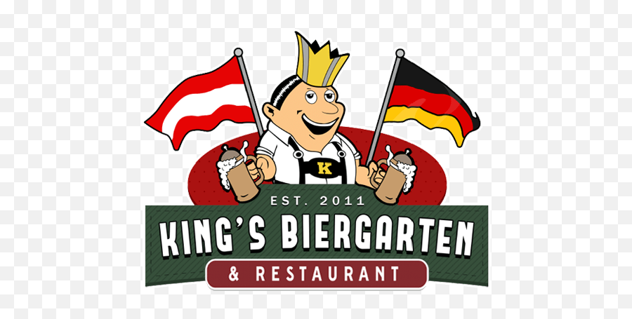 Download Kings Biergarten Logo - Full Size Png Image Pngkit Emoji,Restaurant With Flag Logo