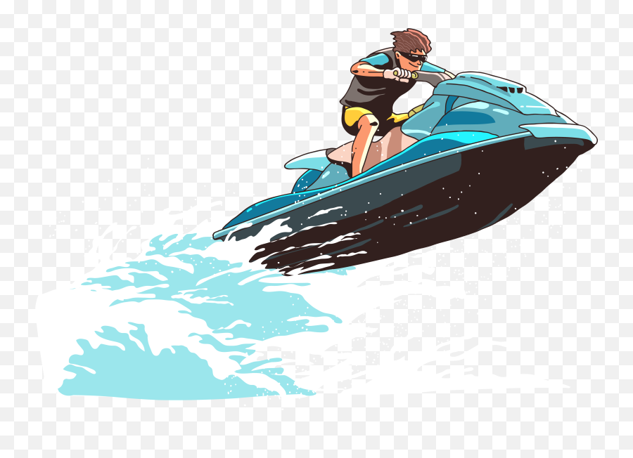 Download Free Jet Ski Download Free Hd Image Icon Favicon - Cartoon On A Jet Ski Emoji,Jet Clipart