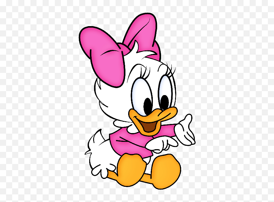Baby Daisy Duck Transparent Png Image - Cartoon Daisy Duck Cute Emoji,Disney Clipart