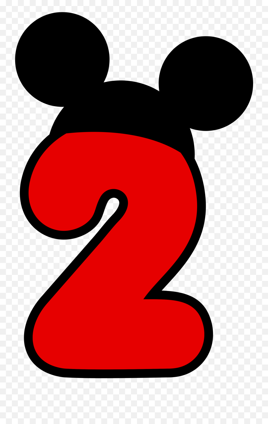 Download Lollipop Clipart Mickey Mouse Ear - Numero 2 Mickey Número 2 Mickey Png Emoji,Ear Clipart
