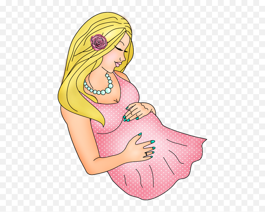 Gestante Baby Drawing Pregnant With A Girl Expecting Baby - For Women Emoji,Pregnant Woman Clipart