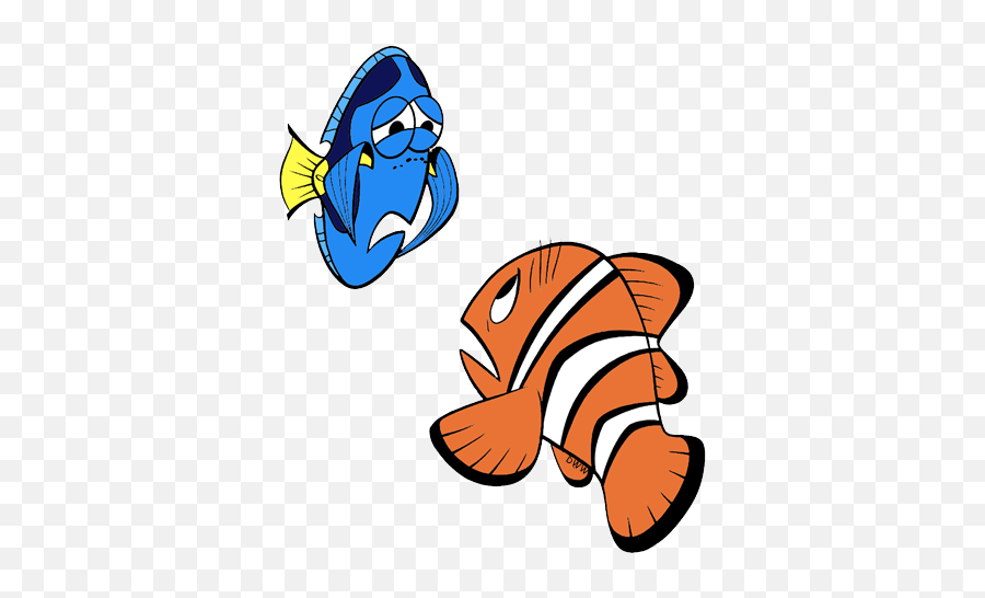 Sad Nemo Clipart Transparent Png Image - Sad Marlin The Clownfish Emoji,Nemo Clipart