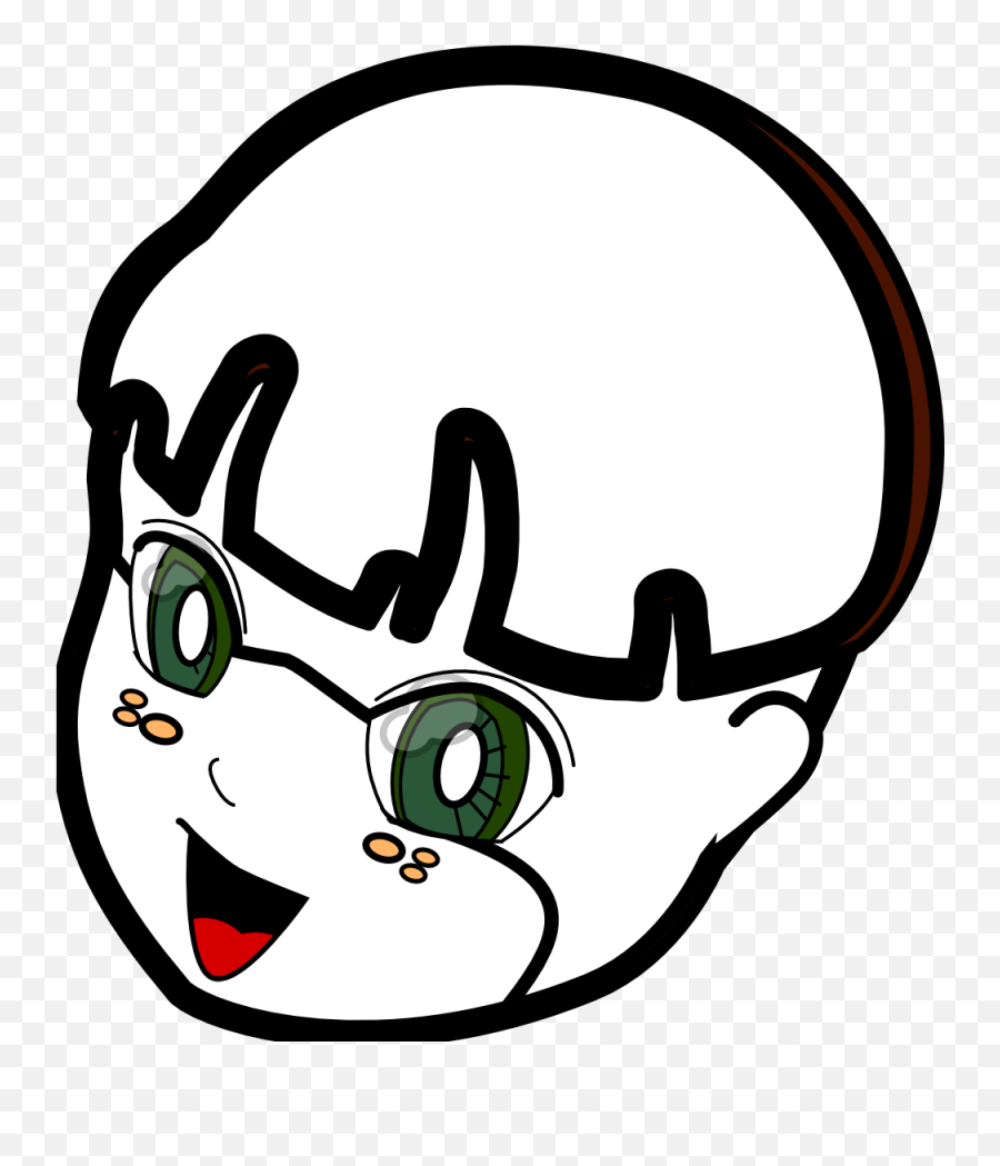 Anime Boy Black White Line Art Scalable Vector Graphics Svg - Dibujos De Cabeza A Color Emoji,Anime Clipart