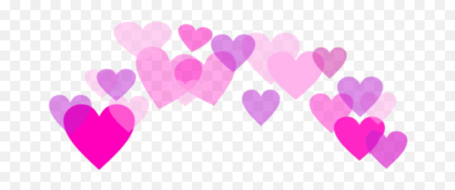 Love Pink Heart Emoji Transparent Png Png Mart - Cute Hearts Crown Png,Heart Emoji Png