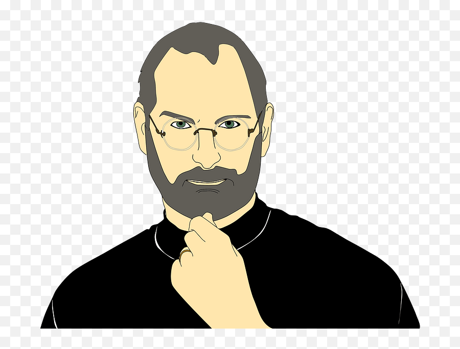 Steve Jobs Portrait Clipart Emoji,Jobs Clipart