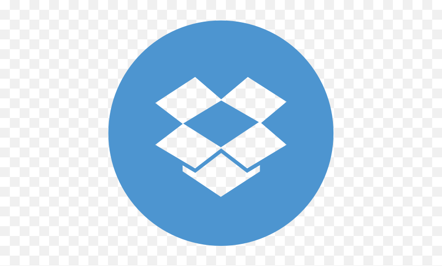 Circle Dropbox Icon - Dropbox Icon Png Emoji,Dropbox Logo