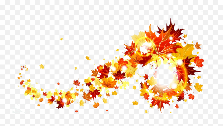 Fall - Blowing Fall Leaves Transparent Emoji,Clipart