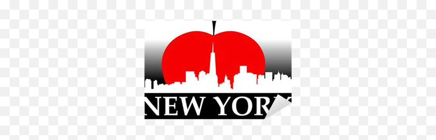New York Big Apple Sticker U2022 Pixers - We Live To Change Emoji,Apple Logo Stickers