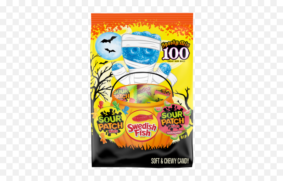 Halloween Candy Variety Pack 100 Count - Sour Patch Kids Original And Watermelonswedish Fish Emoji,Halloween Candy Png