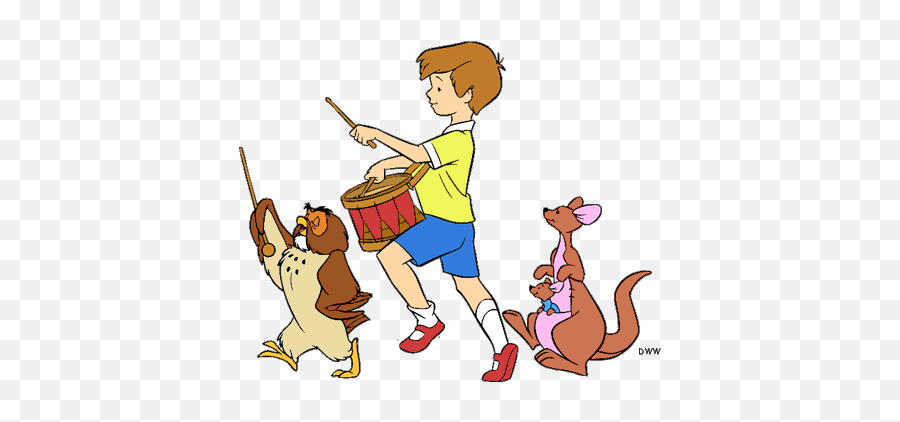Christopher Robin And Friends Clip Art Disney Clip Art Galore - Percussionist Emoji,Drum Clipart