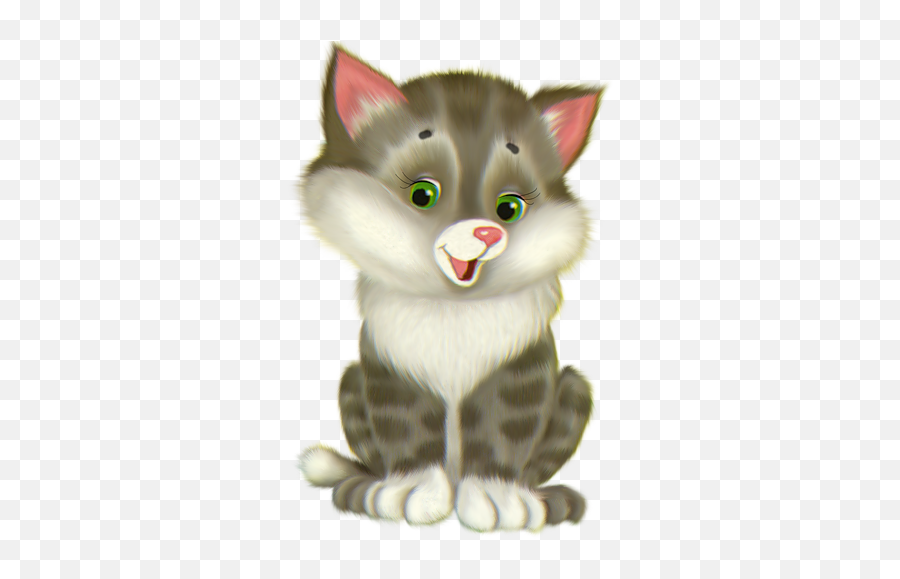Grey Kitten Clip Art - Clipart Images Of Kitten Emoji,Kitten Clipart