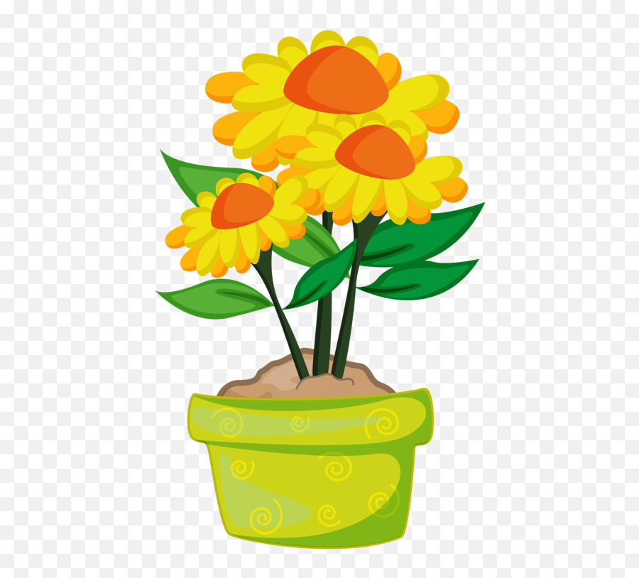 Rock Clipart Flower Clipart Graphic Design - Cartoon Flower Plant Clipart Png Emoji,Flower Clipart