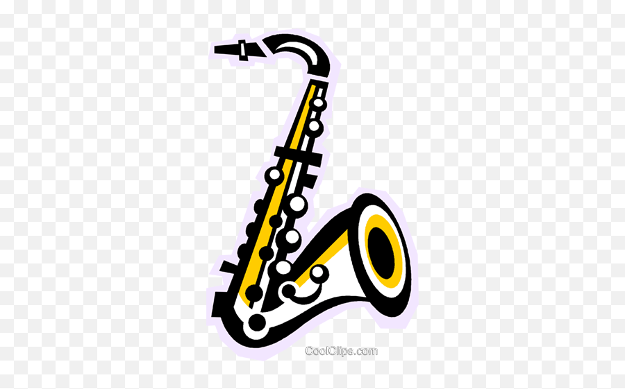 Saxophone Royalty Free Vector Clip Art Illustration - Saxophonist Emoji,Saxophone Clipart