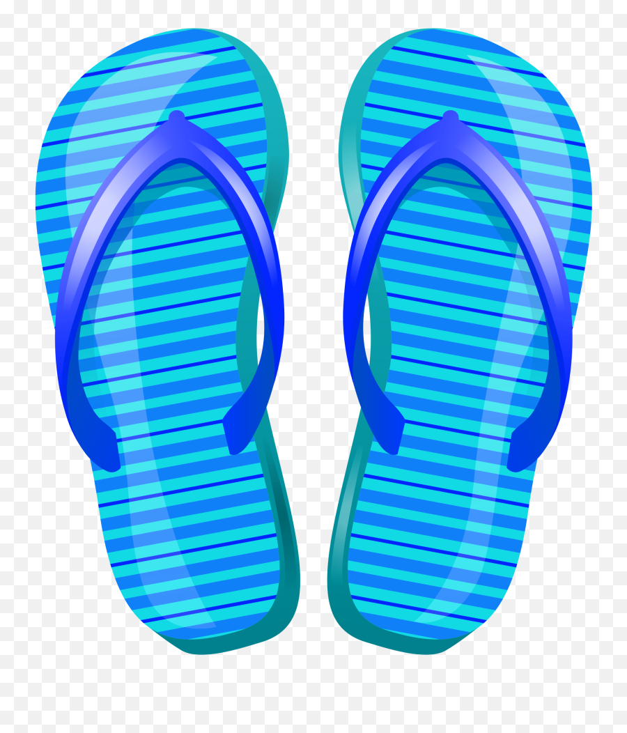 Blue Beach Flip Flops Vector Clipart - Transparent Background Flip Flops Clipart Emoji,Flip Flop Clipart