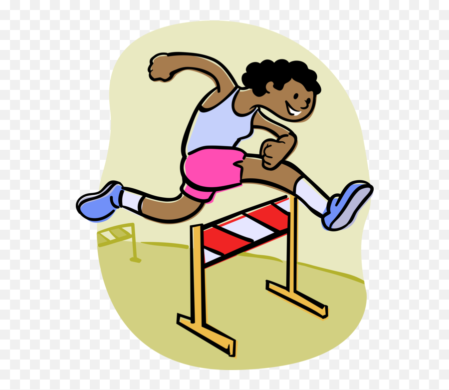Vector Illustration Of Track And Field - Clipart Athlete Emoji,Track And Field Clipart
