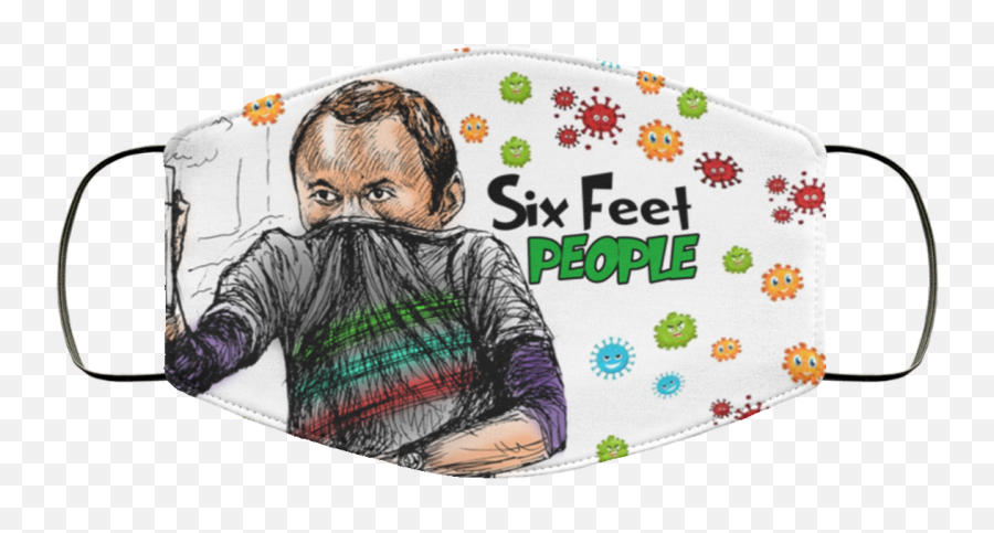 The Big Bang Theory Sheldon - Six Feet People Face Mask Sheldon Drawing Big Bang Theory Emoji,Big Bang Theory Logo