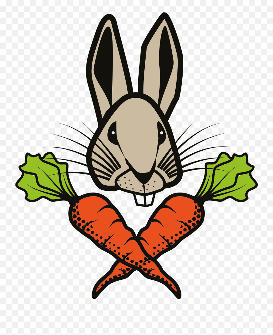 Rabbit With Carrots Clipart Free Download Transparent Png - Clip Art Emoji,Carrots Clipart
