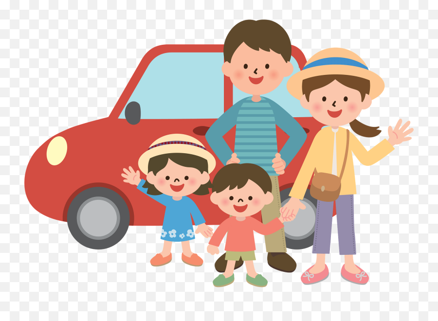 Family Is Ready For A Road Trip Clipart - Trip With Family Clipart Emoji,Road Trip Clipart