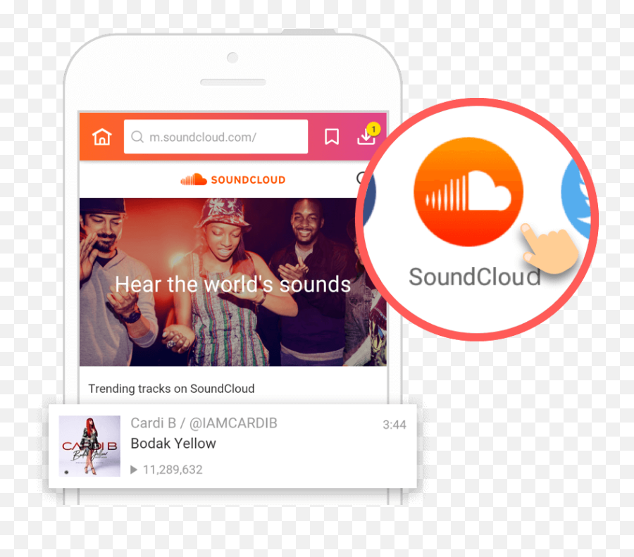 Start To Download - Soundcloud Emoji,Soundcloud Png