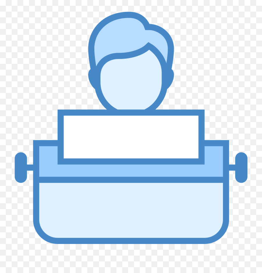 Typewriter Clipart Blue - Icon Emoji,Typewriter Clipart