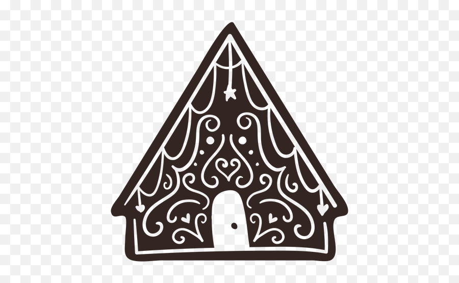 Cookie House Gingerbread Detailed - Gingerbread House Silhouette Emoji,House Silhouette Png